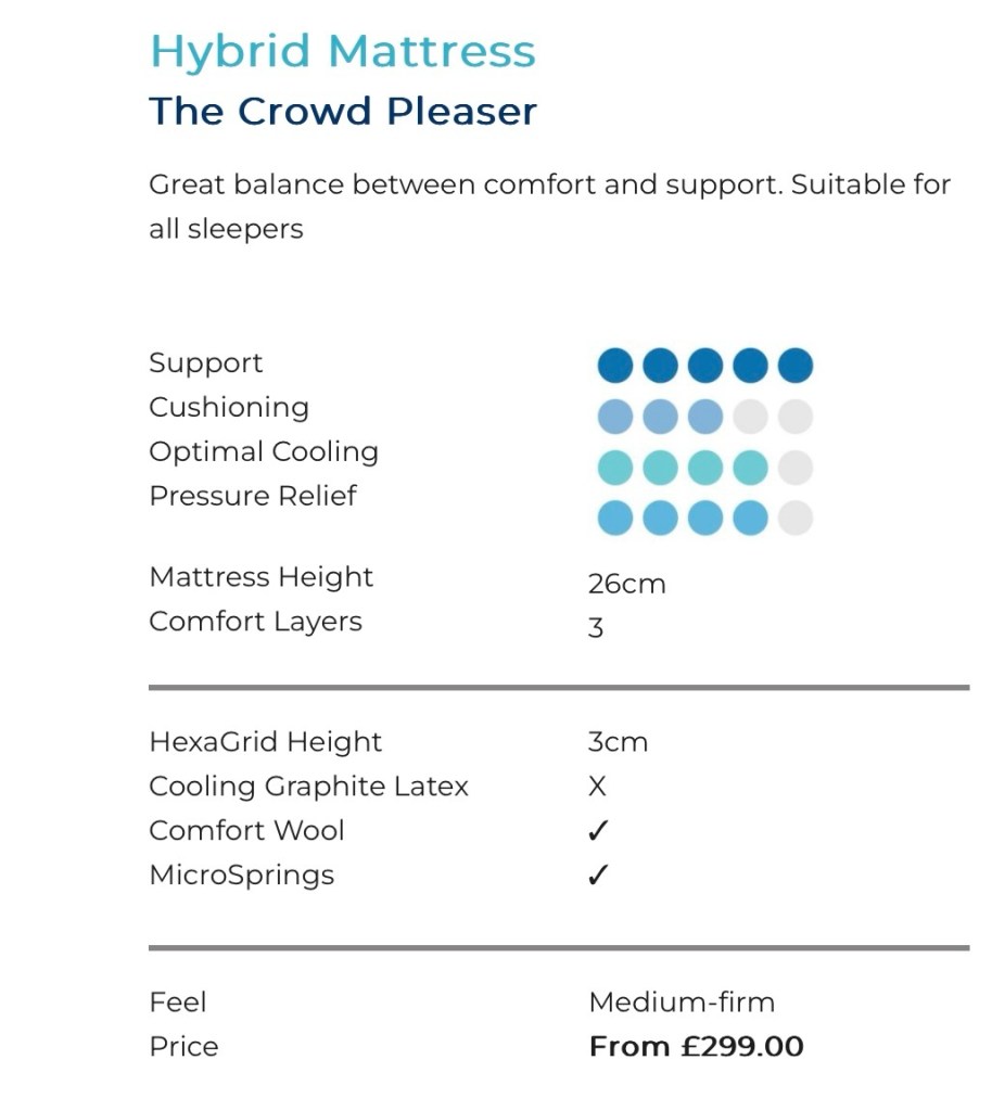 Hybrid mattress the crowd pleaser 